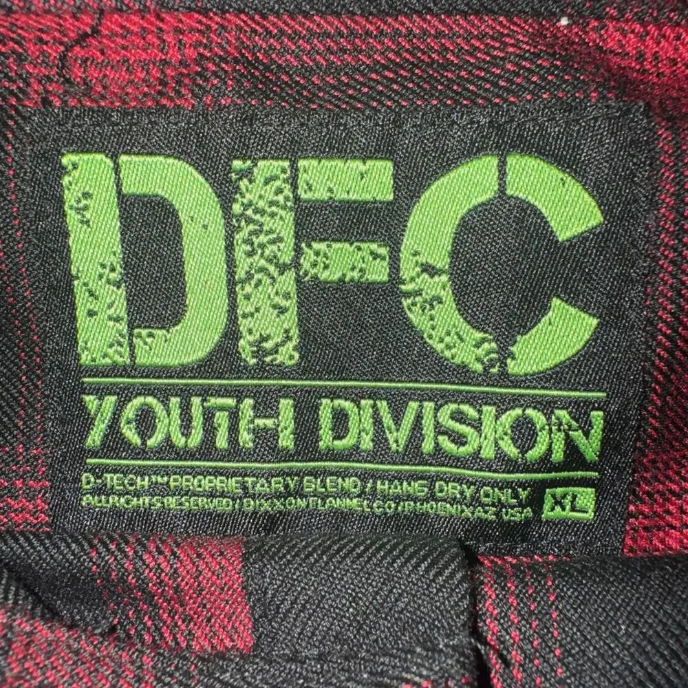 Dixxon Flannel Youth XL Red Black 18x23 - Picture 3 of 3
